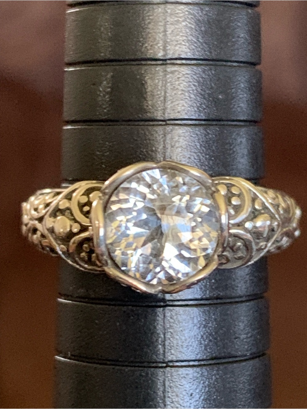 Sarda Sterling Silver White Quartz Euphony Ring